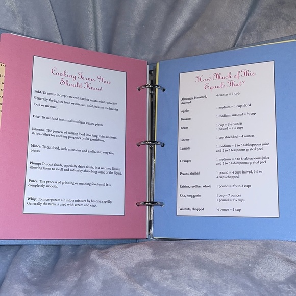 Cherry theme new cookbook with dividers & cooking tips - Picture 4 of 10